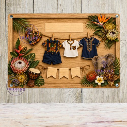 Tableau mural - sublimation -  impression infusible ink - plaque aluminium - naissance bébé - souvenir - garçon - effet 3d