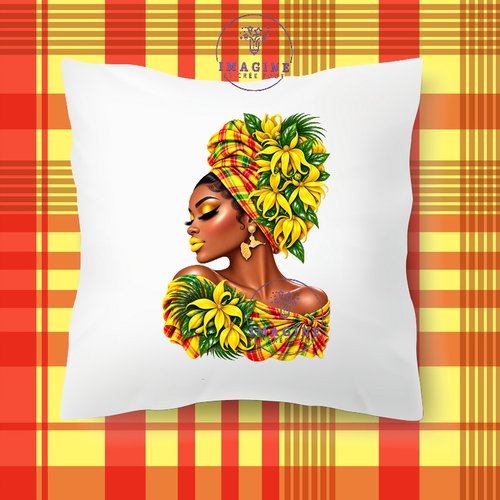 Taie personnalisée - lit - sommeil - sublimation - impression infusible ink - silhouette - ylan ylan - madras - bijoux créole