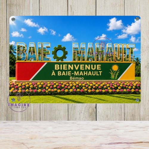 Tableau mural - sublimation -  impression infusible ink - plaque aluminium - commune de guadeloupe - créole - vieux fort - buisson