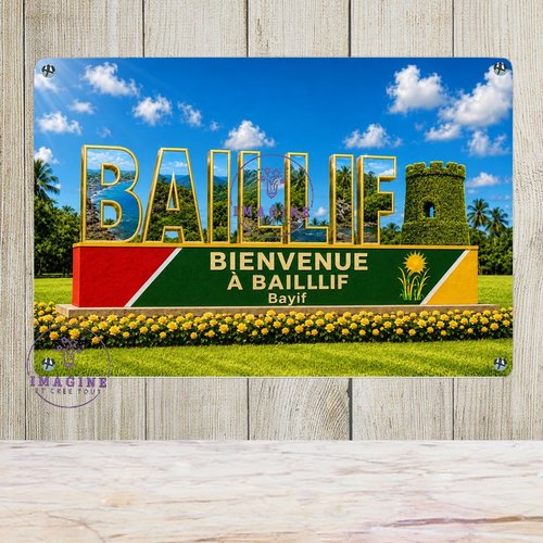 Tableau mural - sublimation -  impression infusible ink - plaque aluminium - commune de guadeloupe - créole - la désirade - buisson