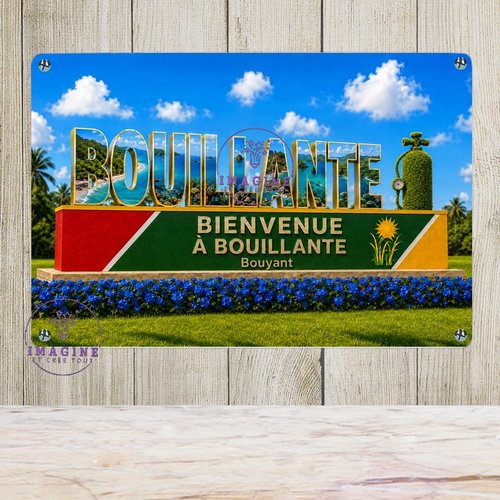 Tableau mural - sublimation -  impression infusible ink - plaque aluminium - commune - guadeloupe - anse bertrand - créole - bienvenue