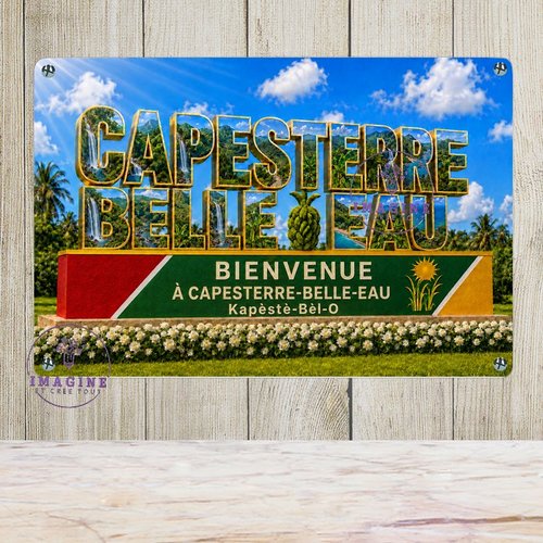 Tableau mural - sublimation -  impression infusible ink - plaque aluminium - commune - capesterre belle eau - créole - bienvenue