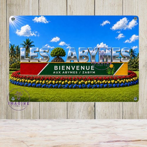 Tableau mural - sublimation -  impression infusible ink - plaque aluminium - les abymes - guadeloupe - créole - bienvenue
