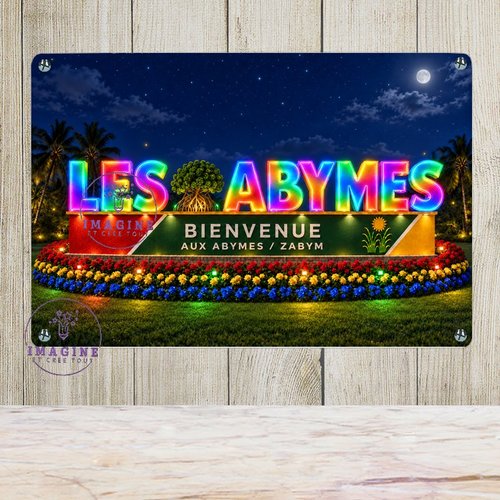 Tableau mural - sublimation -  impression infusible ink - plaque aluminium - les abymes de nuit - guadeloupe - créole - bienvenue