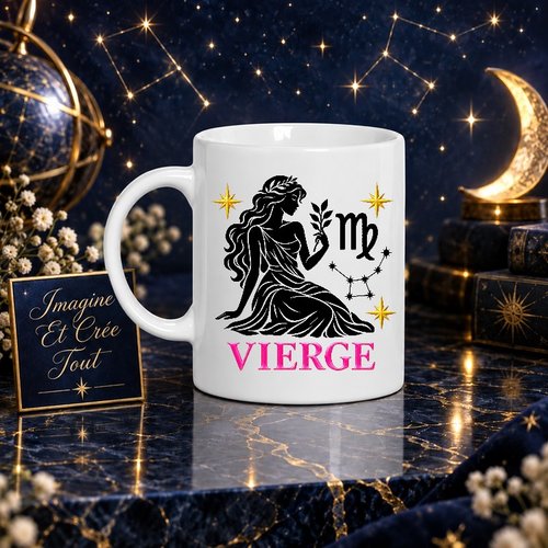 Mug - tasse - sublimation - impression infusible ink - signe astrologique - vierge - horoscope - constellation