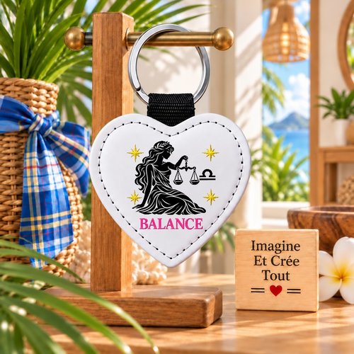 Porte clé - sublimation - impression infusible ink - astrologie - galaxie - constellations - signe