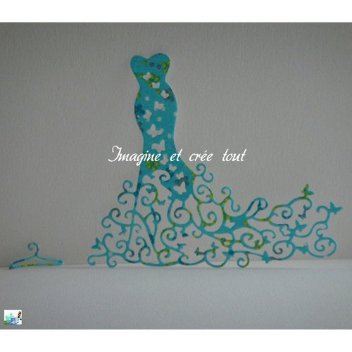 Découpe scrapbooking, embellissement, déco robe, cérémonie, noces, mariage, fête, découpe papier fleuri, die cut