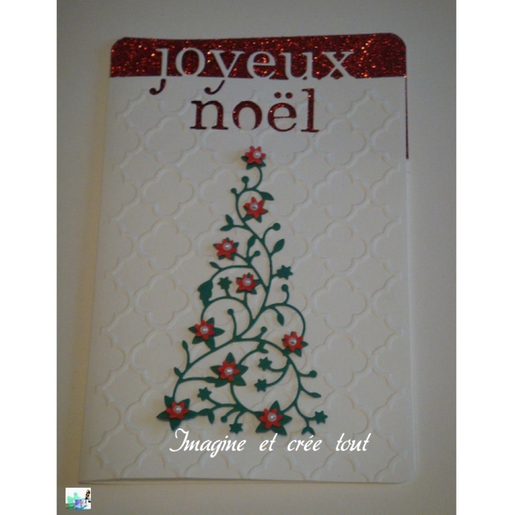 Kit Carte Joyeux Noel Embossee Sapin Noel Fete Etoiles Papier Paillete A Realiser Vous Meme Un Grand Marche