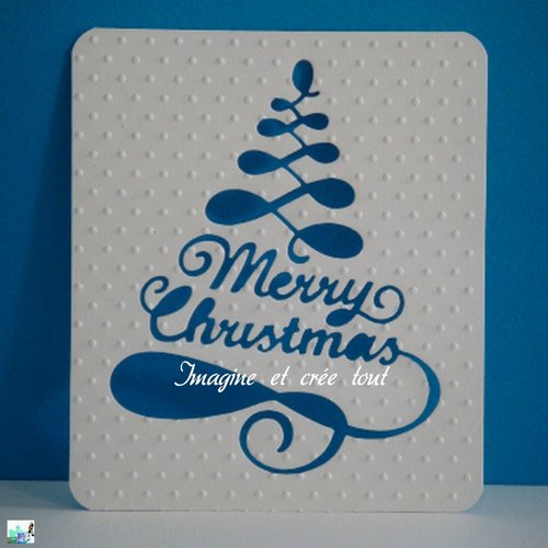 Découpe, fond de carte évidé " merry christmas ", noel, fête, sapin, déco, découpe papier dessin 240 g