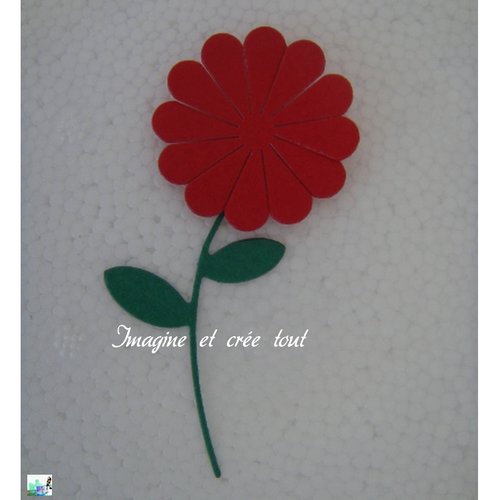 Découpe scrap, embellissement, déco, petite fleur avec tige, printemps, découpe en papier dessin