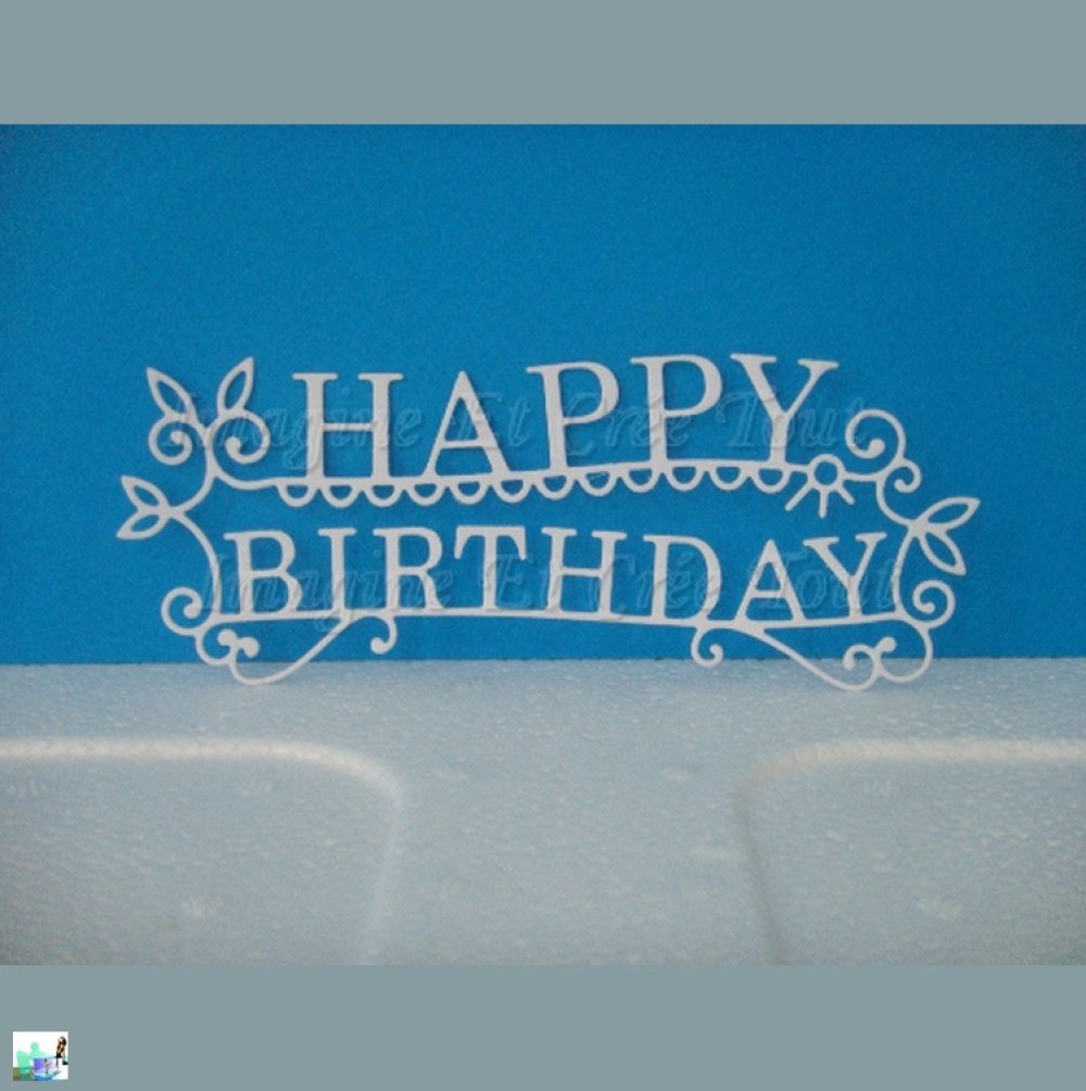 Decoration Anniversaire joyeux Anniversaire Happy Birthday Bleu Blanc  Turquoise