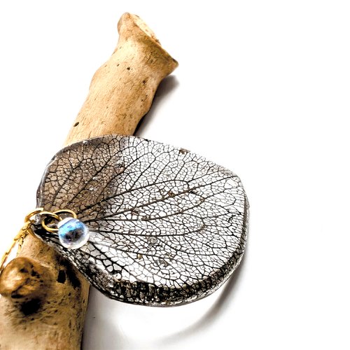 Collier "dentelle d'hortensia" -marron glacé-