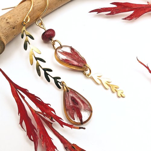 Boucles branches asymétriques "momijigari".