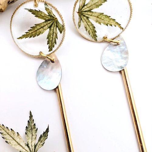 Boucles d'oreilles pendantes "multicolor"