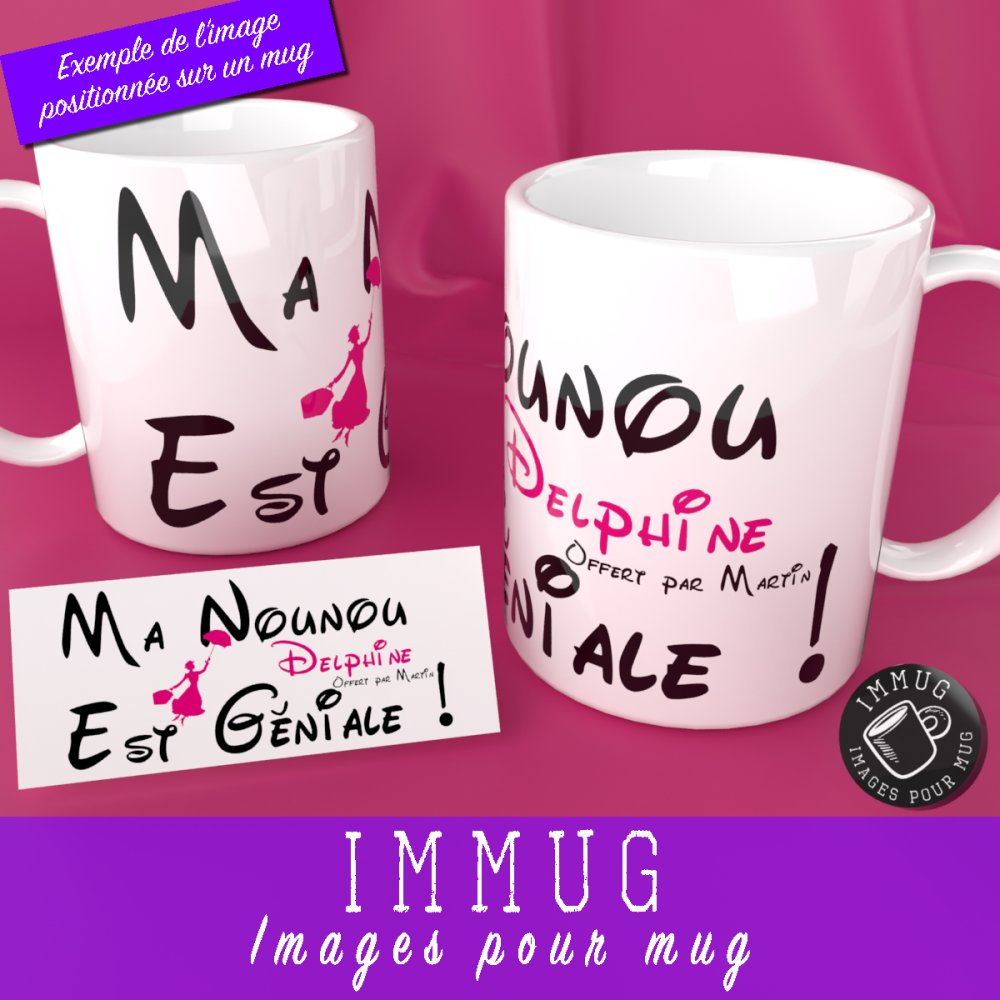 Image Digitale Personnalisable Pour Mug Nounou Atsem Mary Poppins Disney Image Numerique Anniversaire Cadeau Enfant Personnalise Un Grand Marche