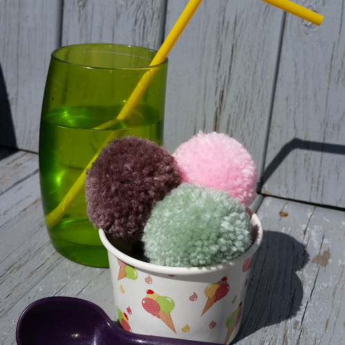 Coupe glace pompon