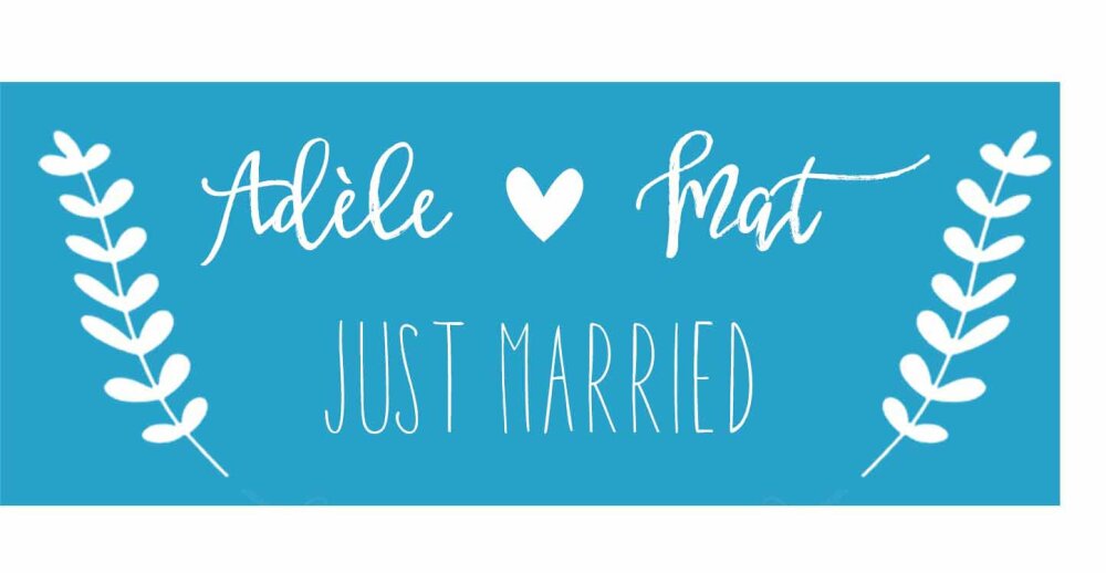 Stickers de mariage pour voiture just married - Un grand marché