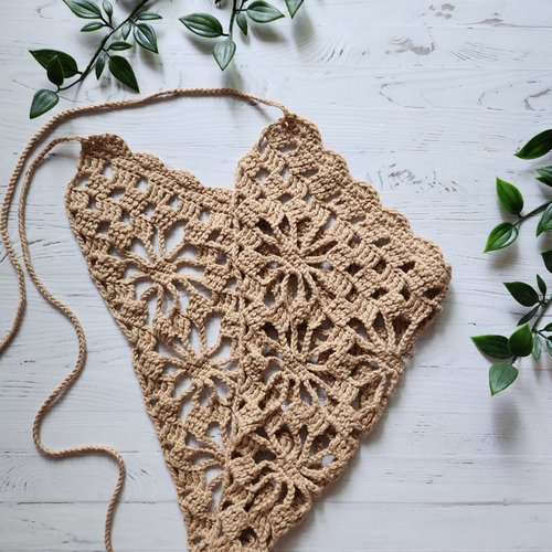 Bandana au crochet fait main
