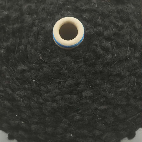 Fil fantaisie "pom pom" noir 76% laine, 24% soie / 1090g