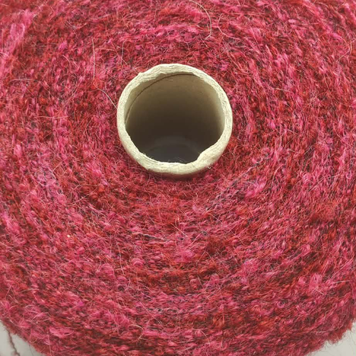 Fil bouclé bilbo kid mohair, laine. azalée/rose. 1410g