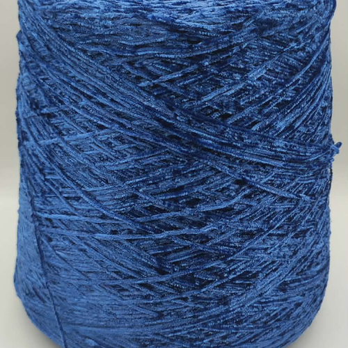 Fil velours fin bleu brillant 900g