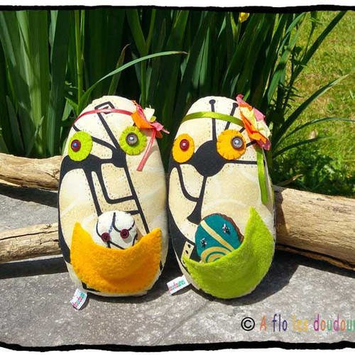 Poupee Doudou Style Africain Ethnique Maman Avec Bebe Dans Une Poche Kangourou 19 X11 Cm Un Grand Marche