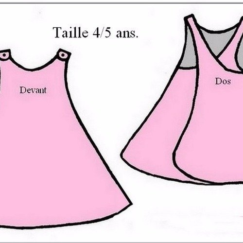 Patron Robe Croise Dos 4 5 Ans Un Grand Marche