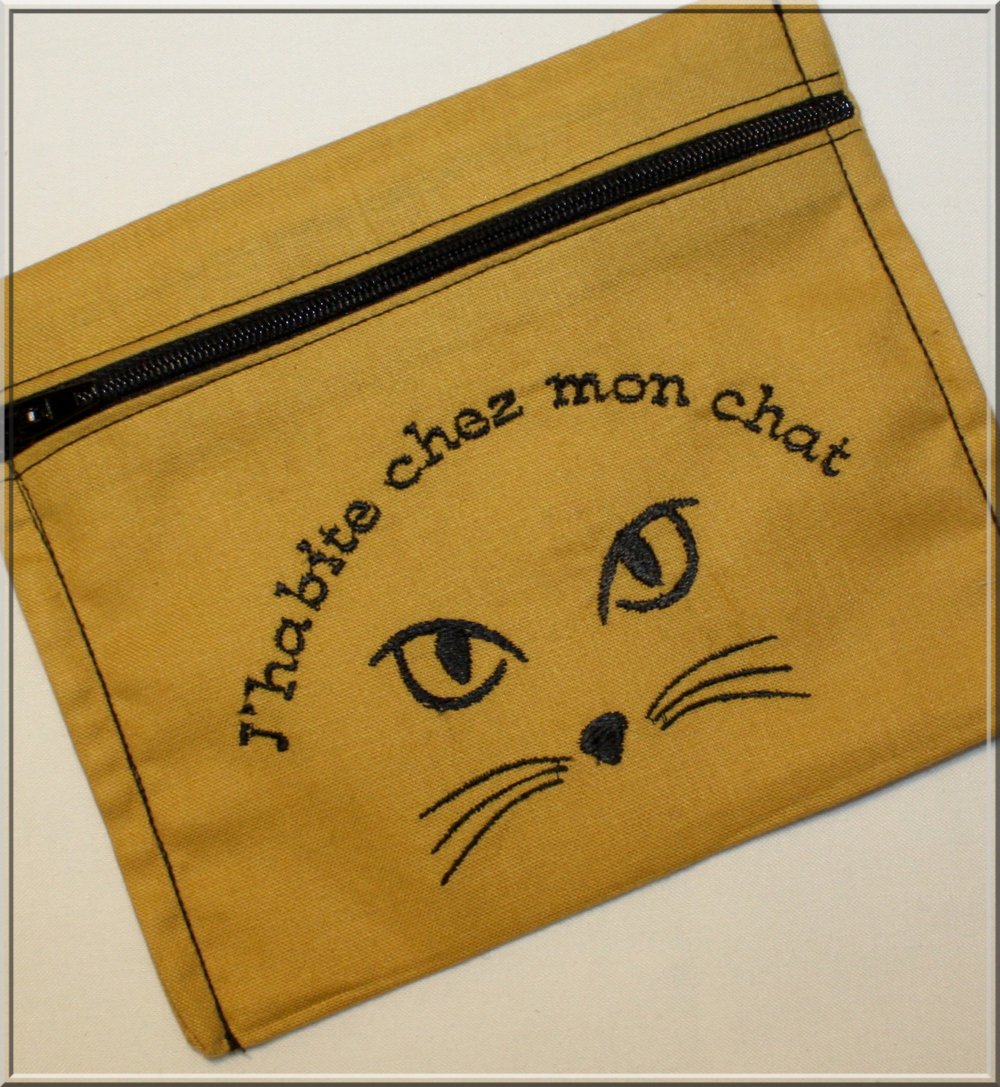 Tete De Chat Avec Ou Sans Texte Motif Broderie Machine Un Grand Marche