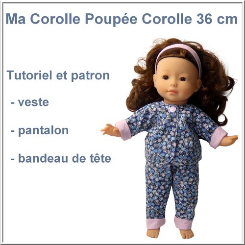 Veste, pantalon et bandeau de tête pour poupée 36 cm : tutoriel et patron.