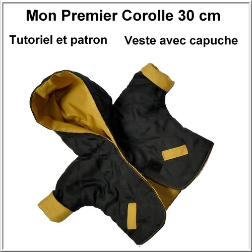 Veste avec capuche pour poupon mon premier corolle 30 cm. tutoriel et patron.