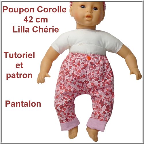 Pantalon doublé poupon 42 cm. patron et tutoriel