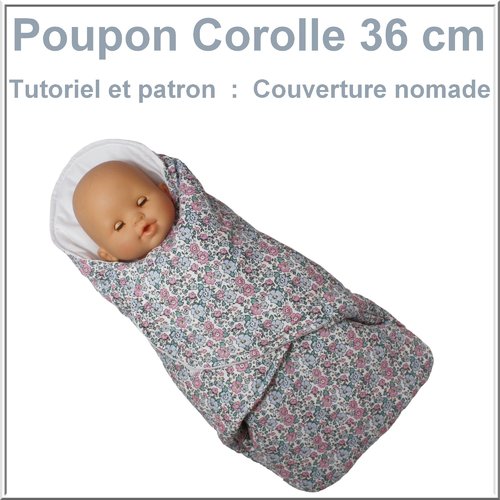Cuverture nomade pour poupon 36 cm : tutoriel et patron