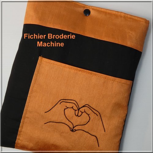 Coeur avec les mains : fichier broderie