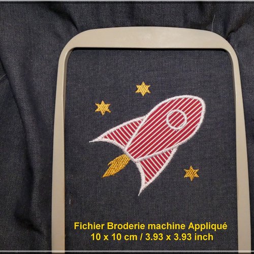 Fusée. fichier broderie machine