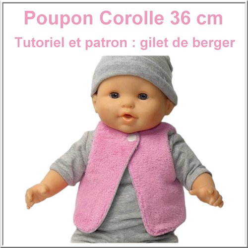 Gilet de berger poupon 36 cm : patron et tutoriel pour poupon 36 cm