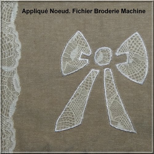 Appliqué noeud. fichier broderie machine