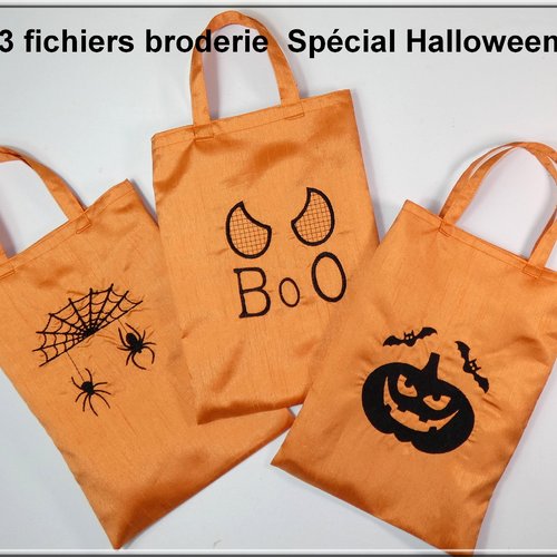 Halloween : 3 fichiers broderie machine