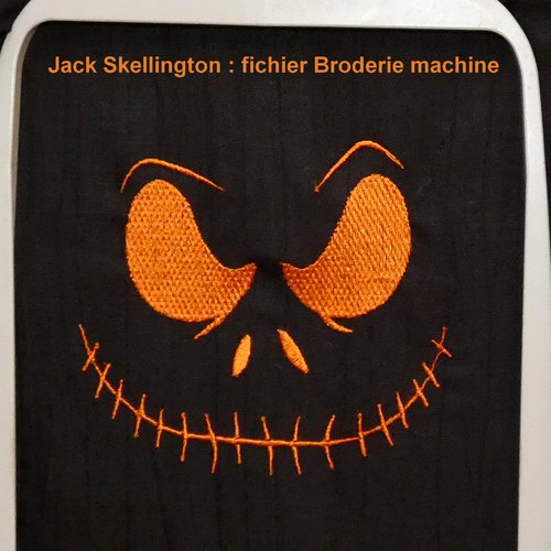 Jack skellington, fichier broderie machine