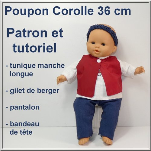 Ensemble pour poupon 36 cm : tutoriel et patron