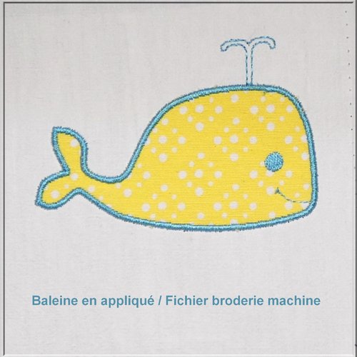 Baleine : fichier broderie machine