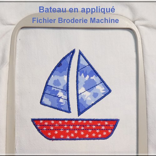 Bateau : fichier broderie machine
