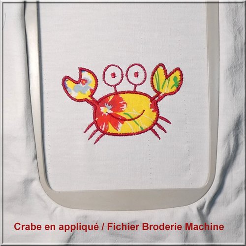 Crabe : fichier broderie machine
