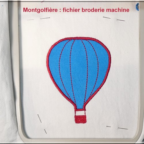 Montgolfière : fichier broderie machine