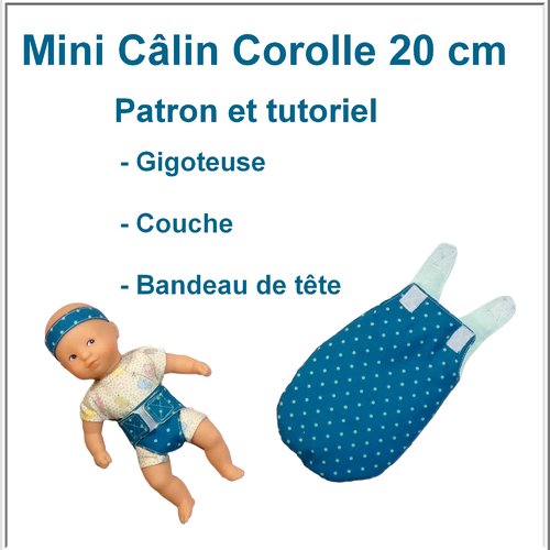 Gigoteuse et couche mini câlin 20 cm  : tutoriel et patron