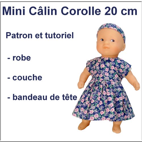 Robe et couche pour mini câlin 20 cm  : tutoriel et patron