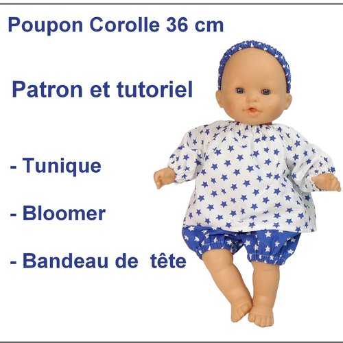 Tunique et bloomer pour poupon 36 cm : tutoriel et patron