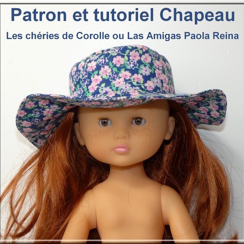 Chapeau pour poupée 32 cm, tutoriel et patron