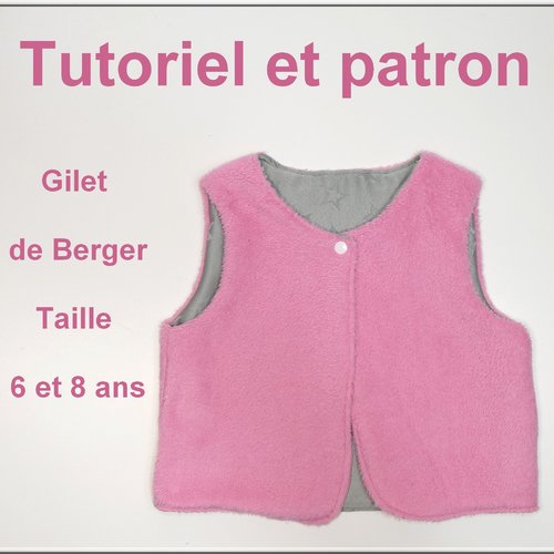 Gilet de berger 6 et 8 ans : tutoriel et patron