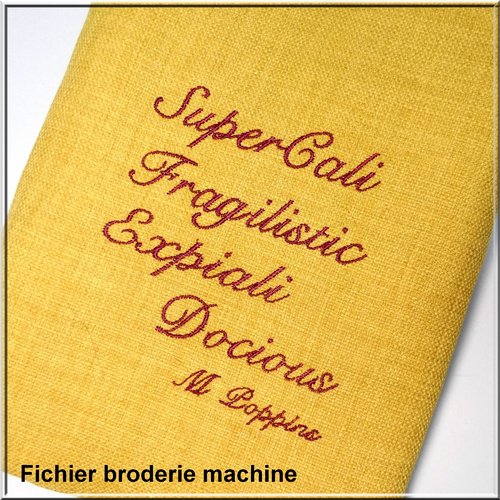 Formule magique de mary poppins : fichier broderie