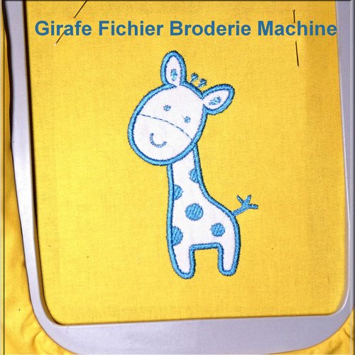 Girafe  : fichier broderie machine en appliqué